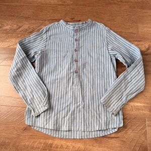 Louis Louise Paris Striped Long Sleeve Henley Shirt